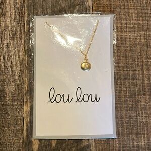 💰BOGO FREE Lou Lou Boutique Gold Plated Initial E Necklace